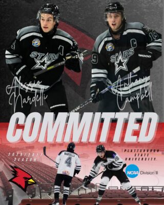 North Stars’ Campbell, Nardelli commit to SUNY-Plattsburgh (NCAA Div III)